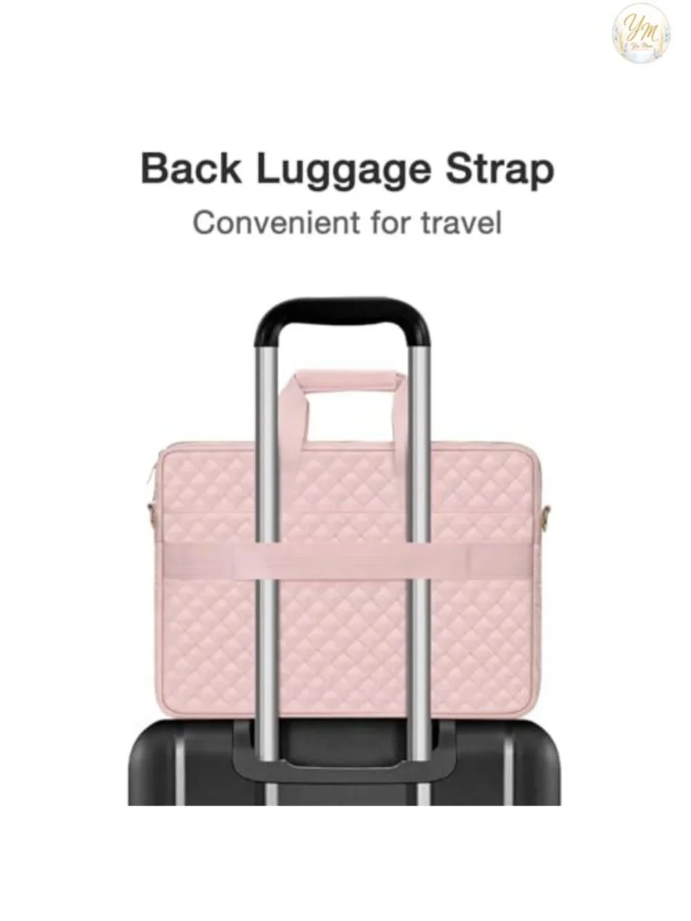 15-16 inch Laptop Messenger Bag with Trolley Sleeve and Multiple Pockets